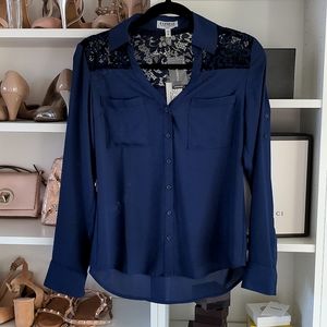 Express Portofino Shirt Slim Fit Convertible Sleeve